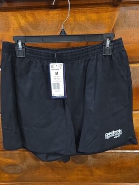 Reebok Black Athletic Shorts with Logo